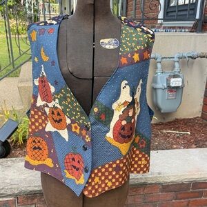 Colorful Halloween Patchwork Vest